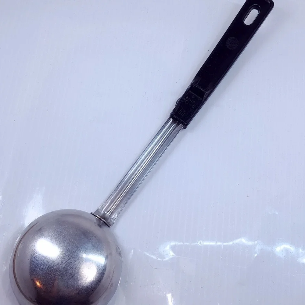 Grip N Serv Spoodle Solid stainless steel spoon ladle Black Handle Serve USA